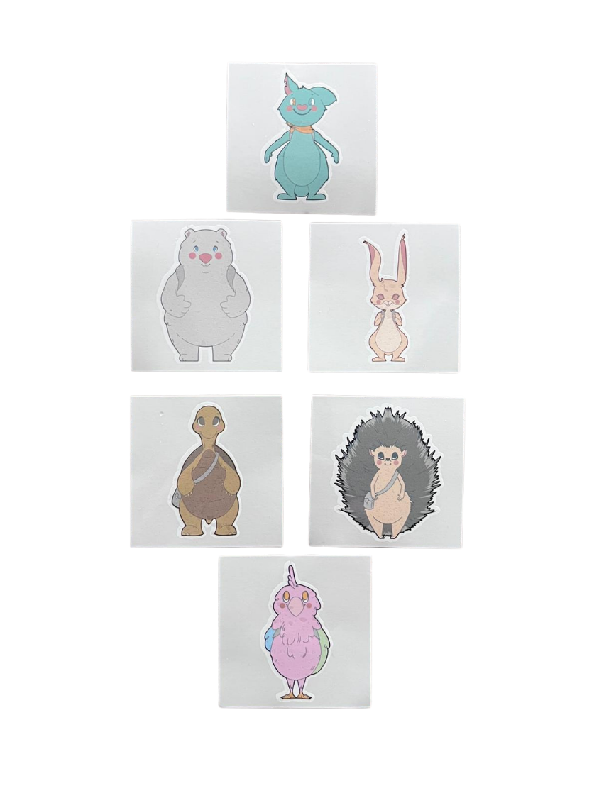 set of 6 tattoos
